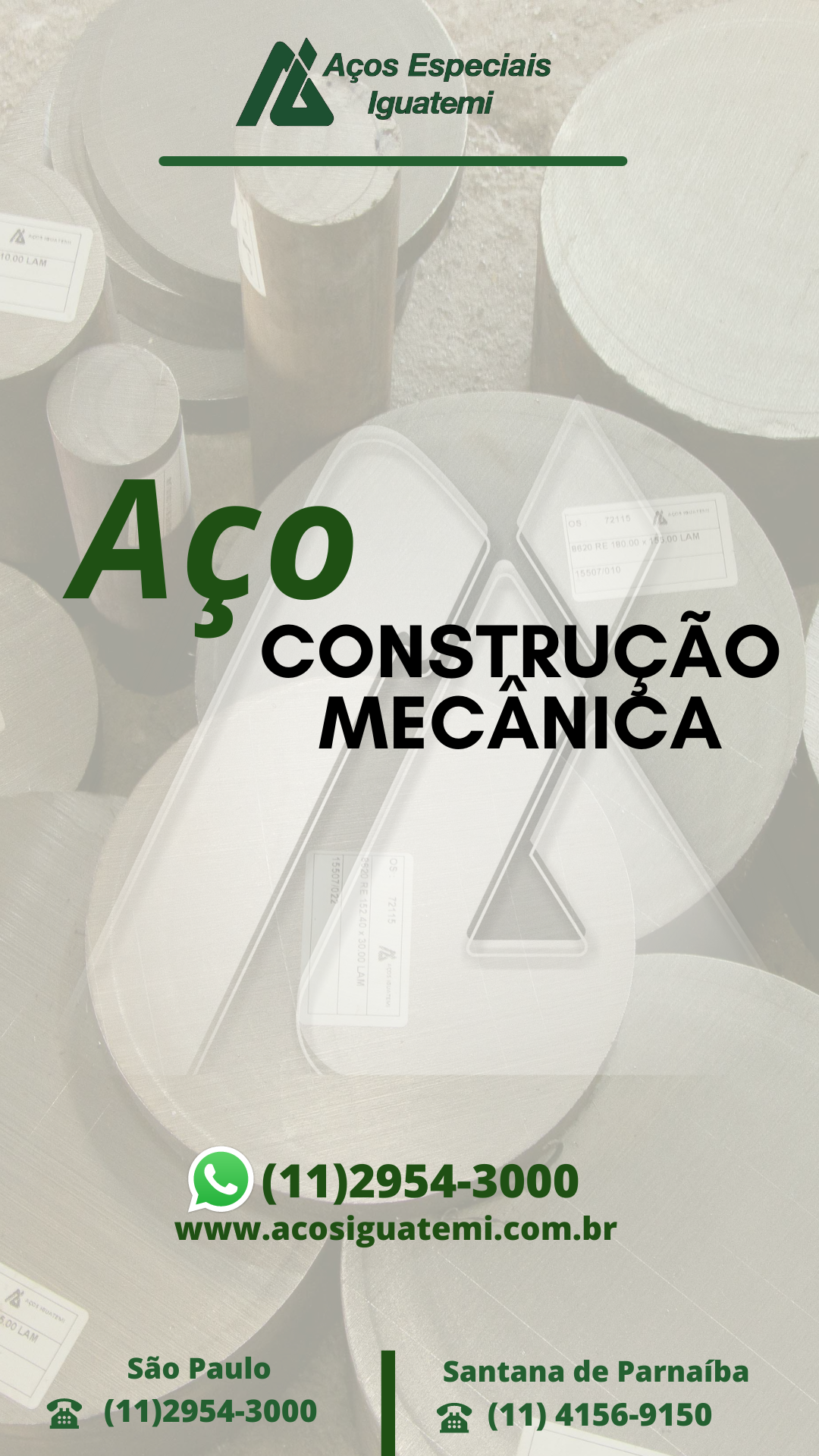 Foto de capa Aço Construção Mecânica é na Aços Iguatemi